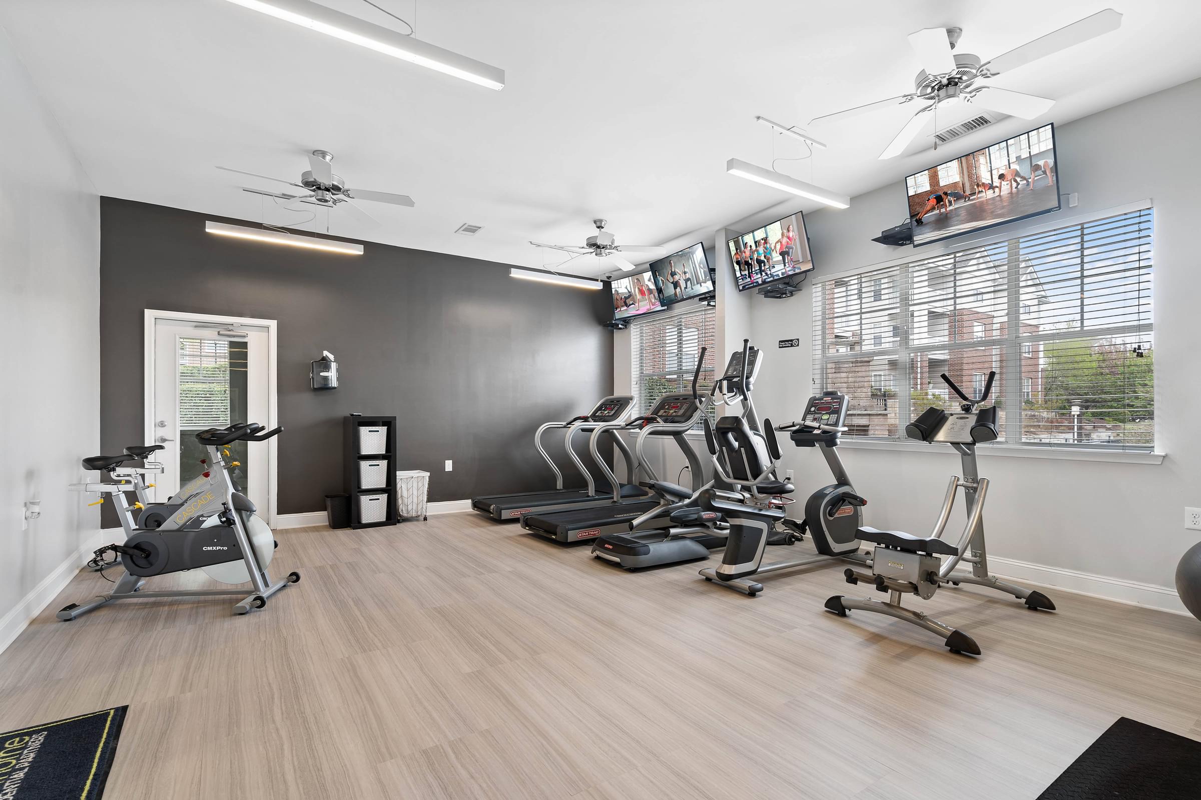 Fitness Center with Cardio and Weight Training Equipment