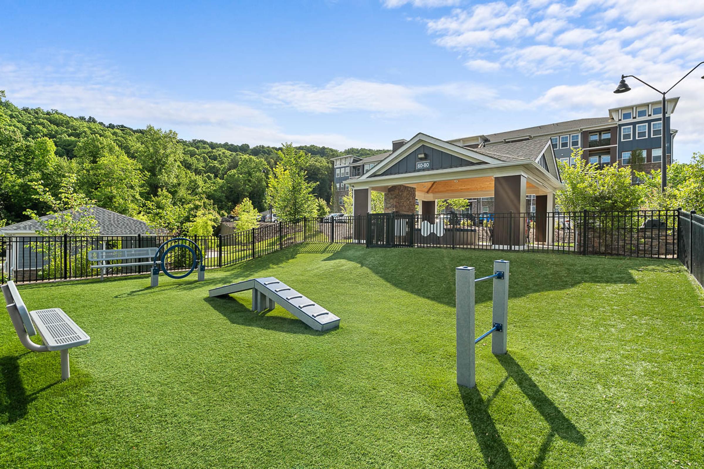 pup park with play equipment
