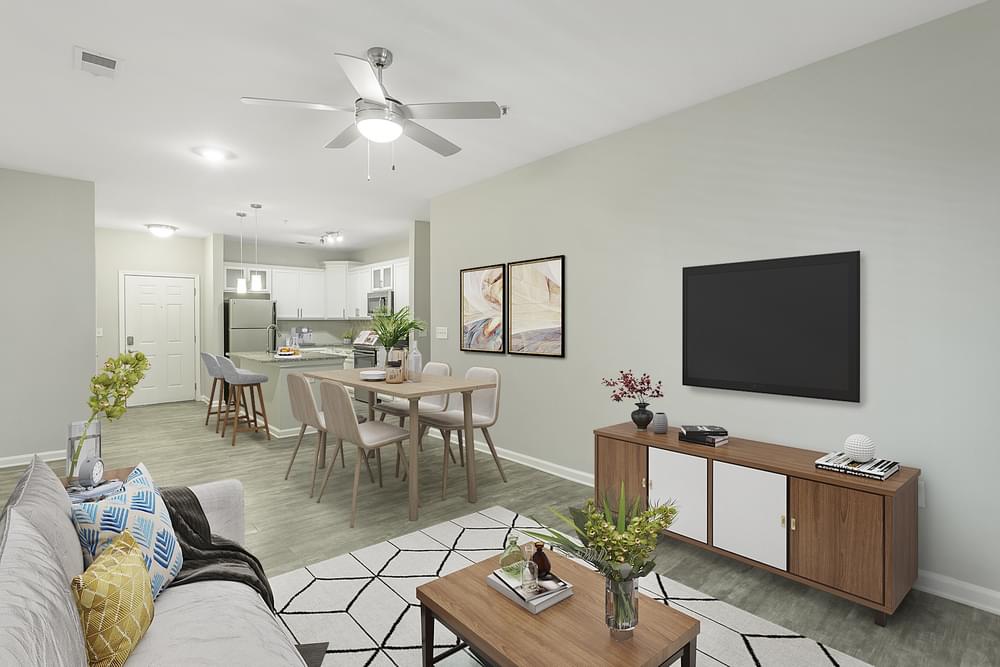 our apartments offer a living room and dining room with an open floor plan