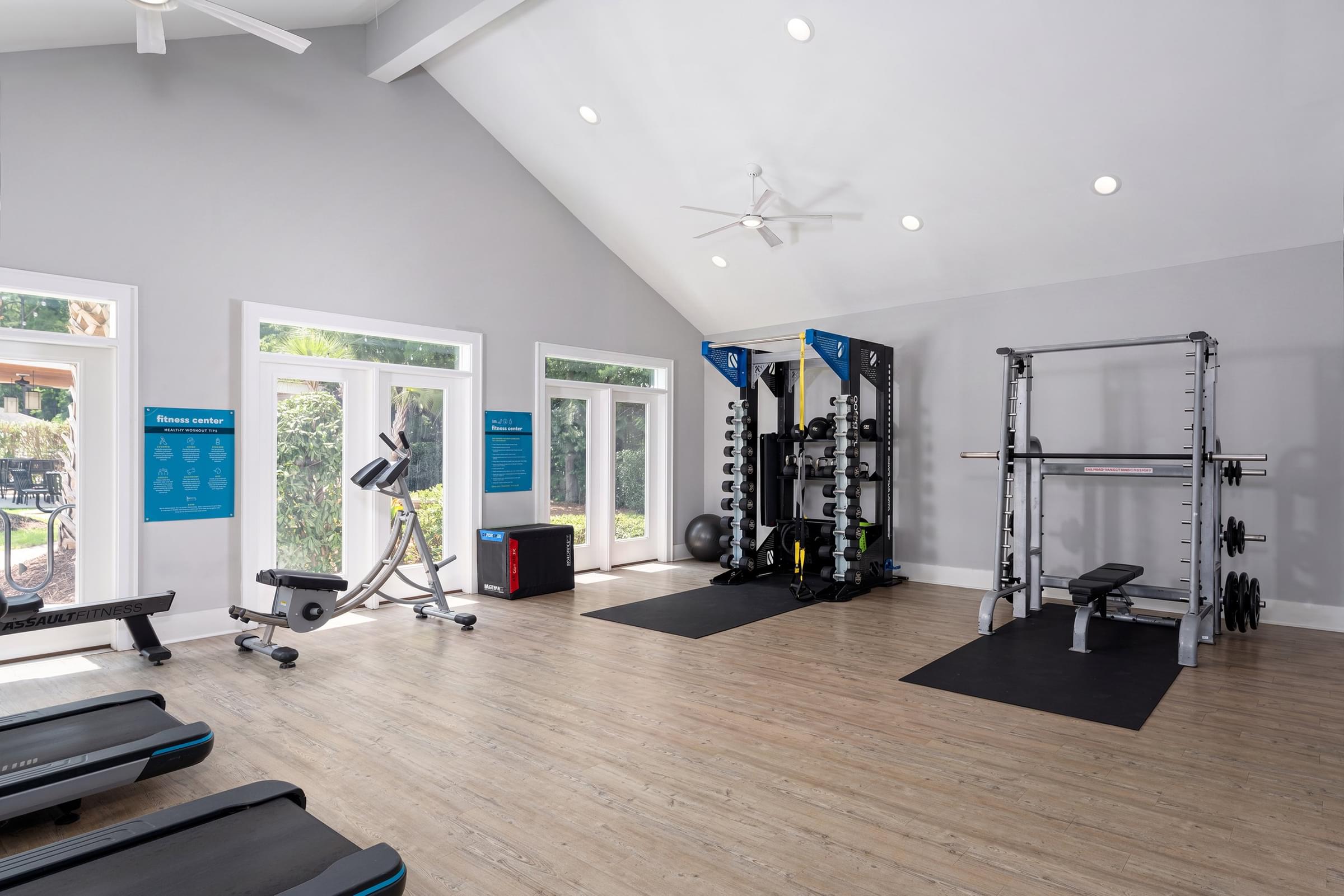 24-Hour Fitness Center with Cardio and Free Weights