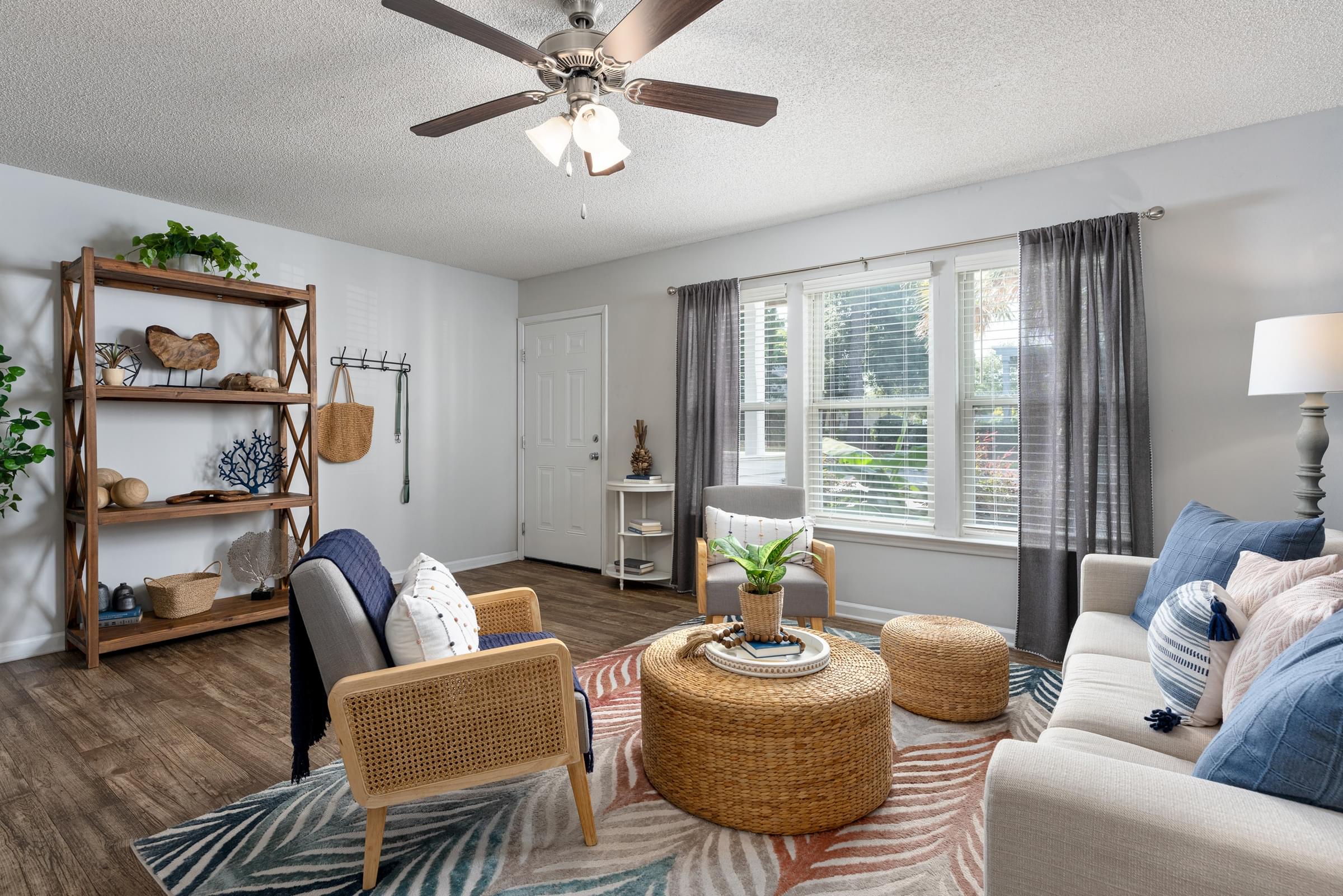 High Vaulted Ceilings, Ceiling Fans, and Wood Vinyl Flooring*