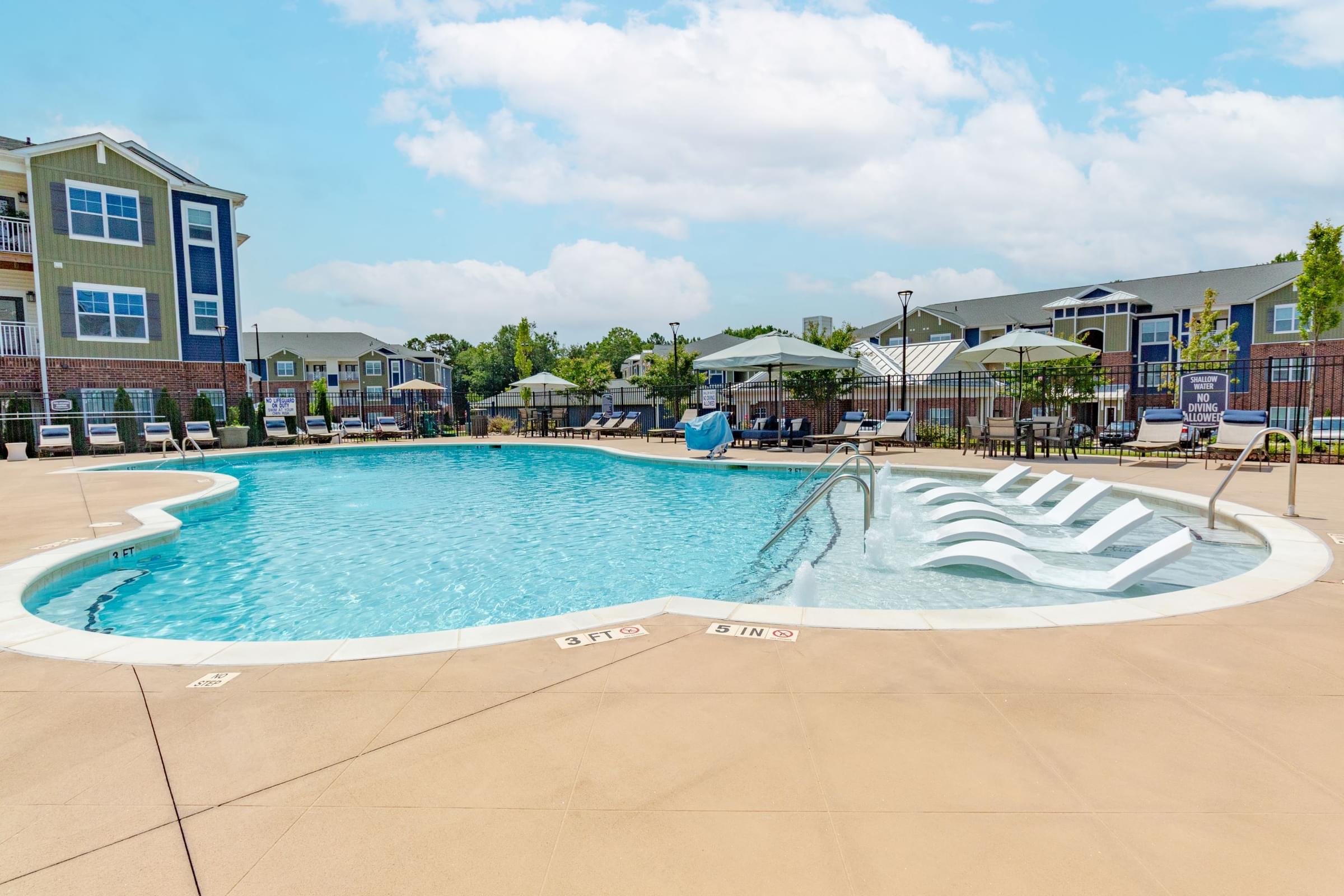 the swimming pool at the addison apartments