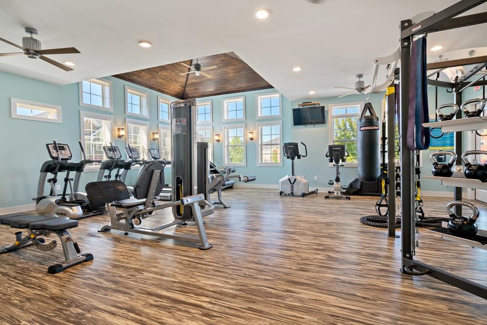 Fitness center at Hawthorne at Southside