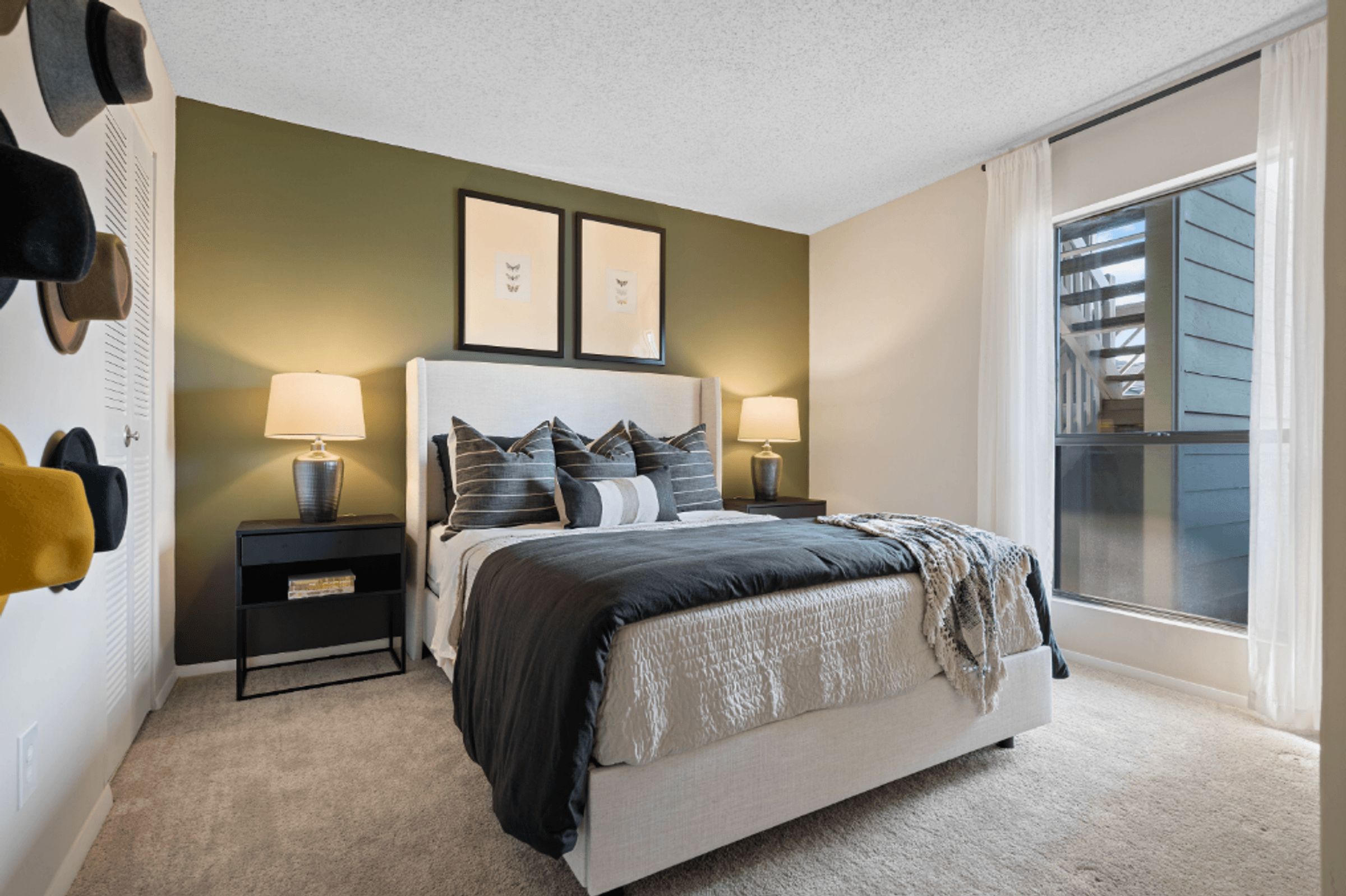Spacious Bedrooms with Large Windows, and Walk-In Closets