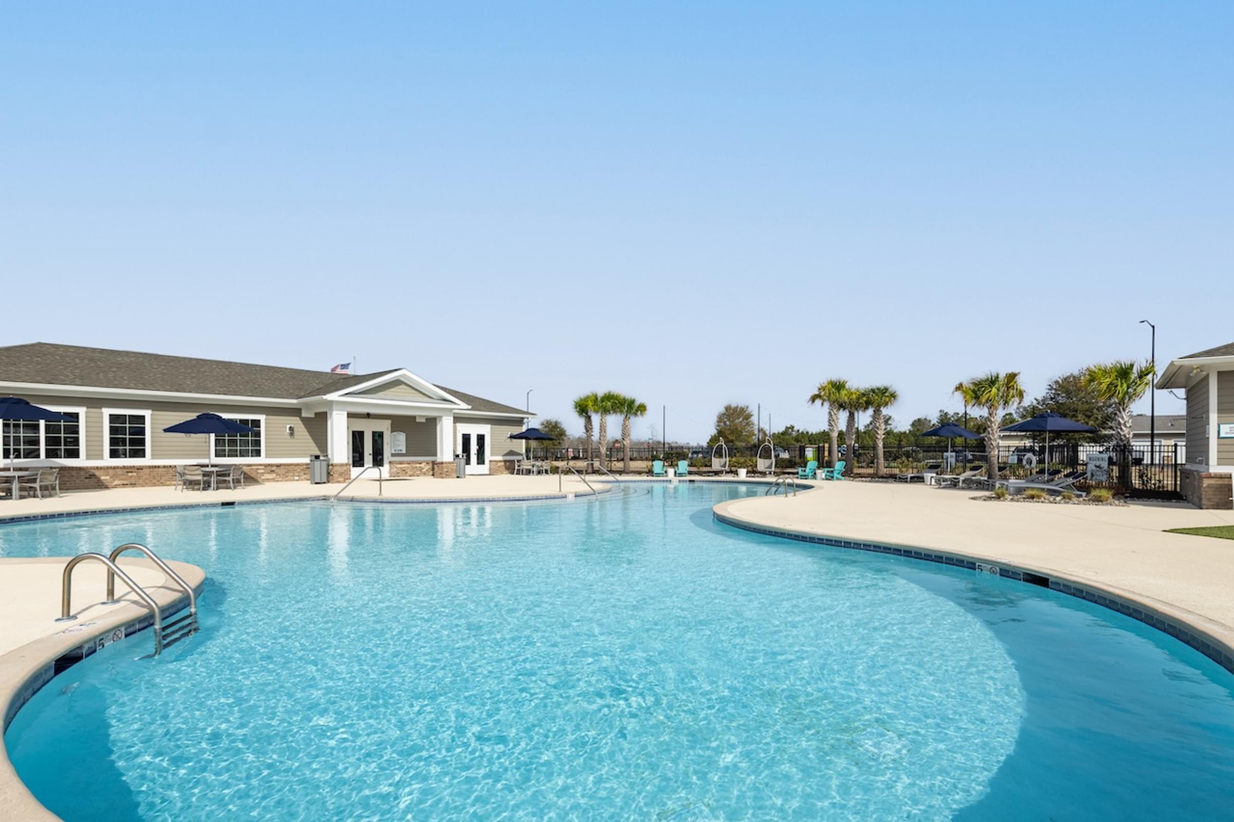 Saltwater Swimming Pool With Expansive Sundeck