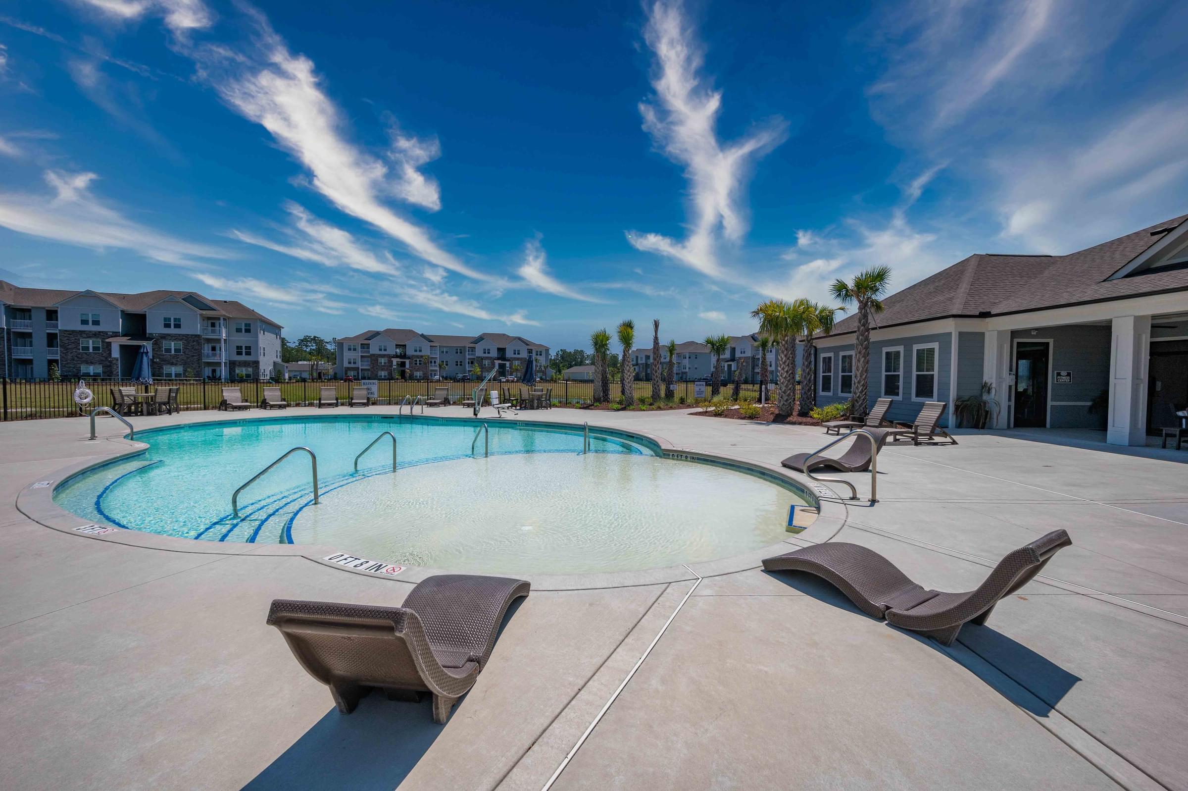 Saltwater Swimming Pool With Expansive Sundeck