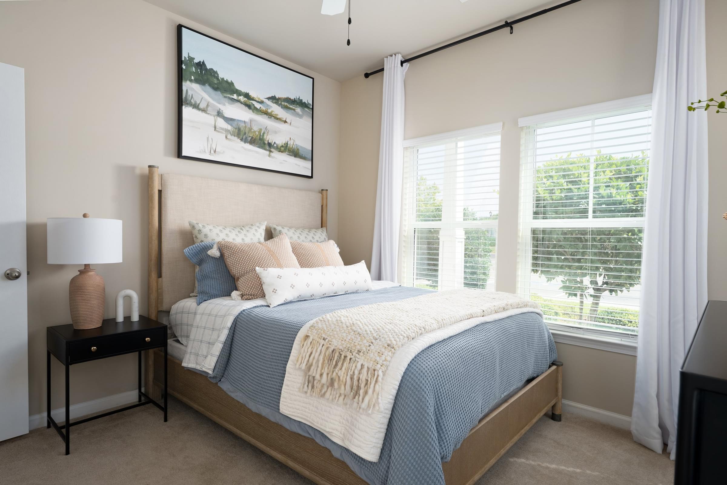 Spacious Bedrooms with Large Windows, Ceiling Fan and Walk-In Closets