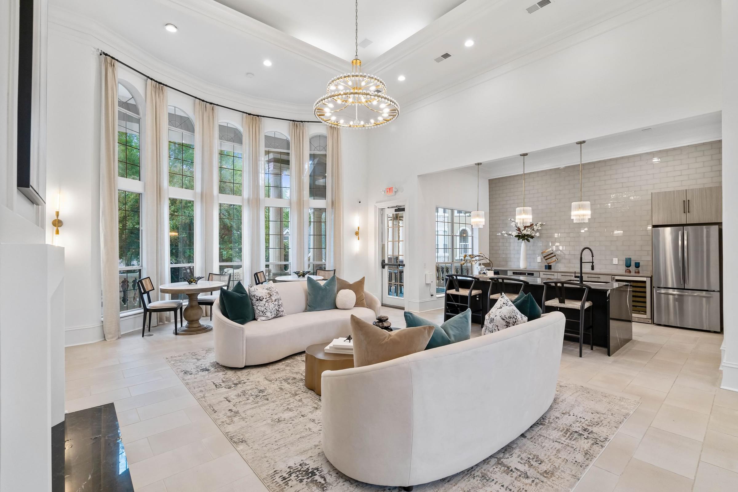 Clubhouse at Hawthorne at the Carlyle in Greenville, SC On-Site Clubhouse with Resident Lounge