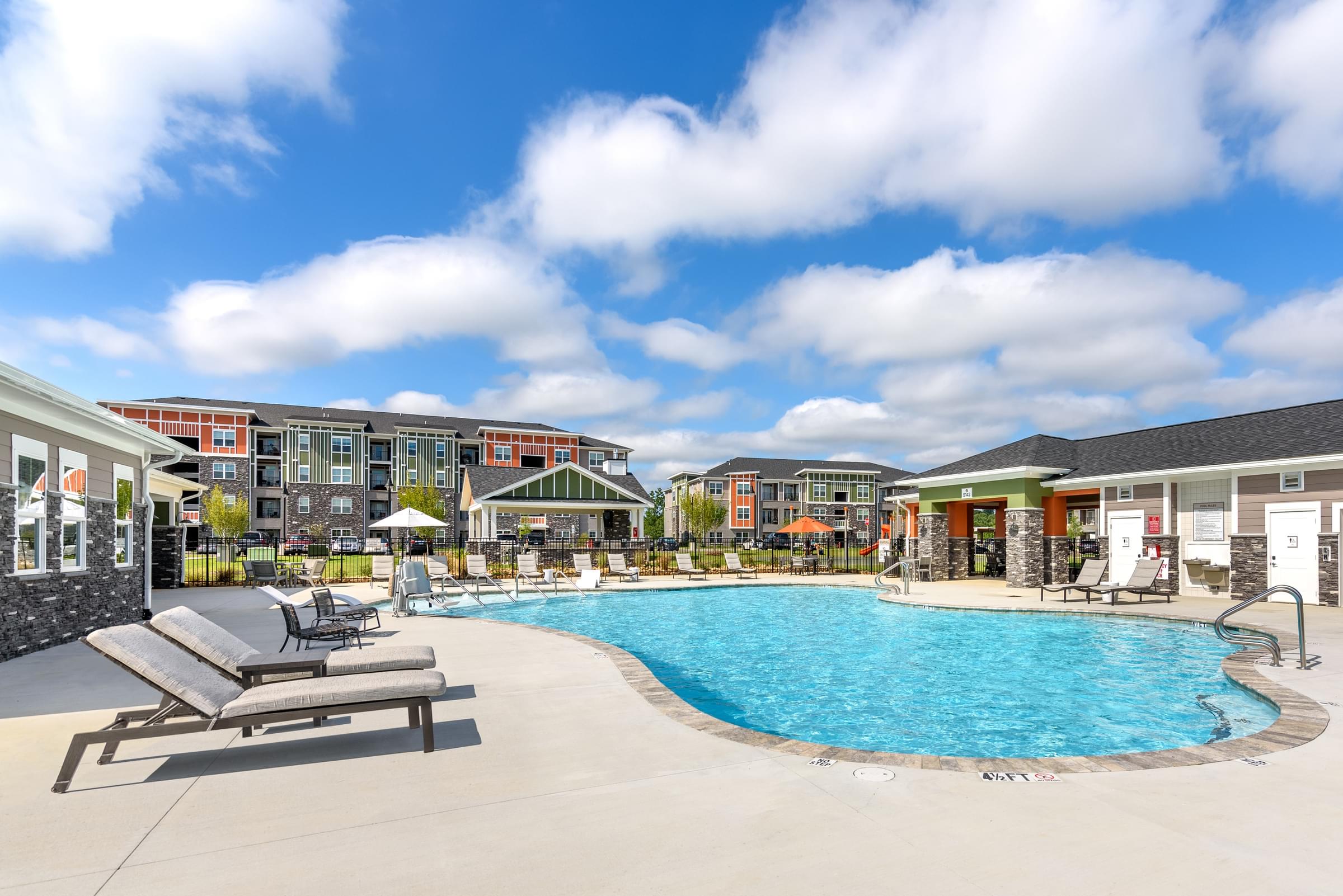 Large Swimming Pool with Lounge Style Seating