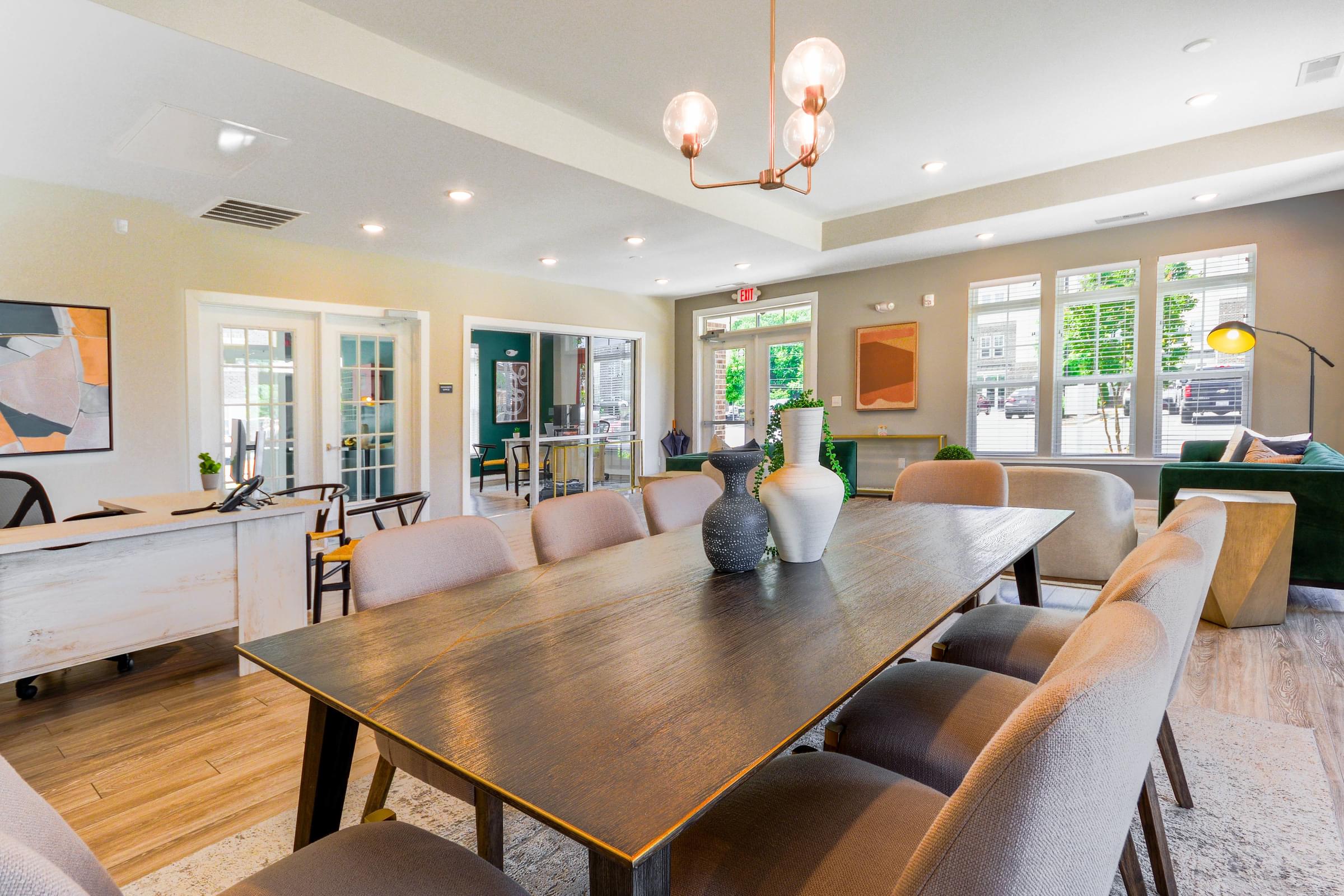 Community Clubhouse with Complimentary Coffeeat Hawthorne at St. Marks Apartments