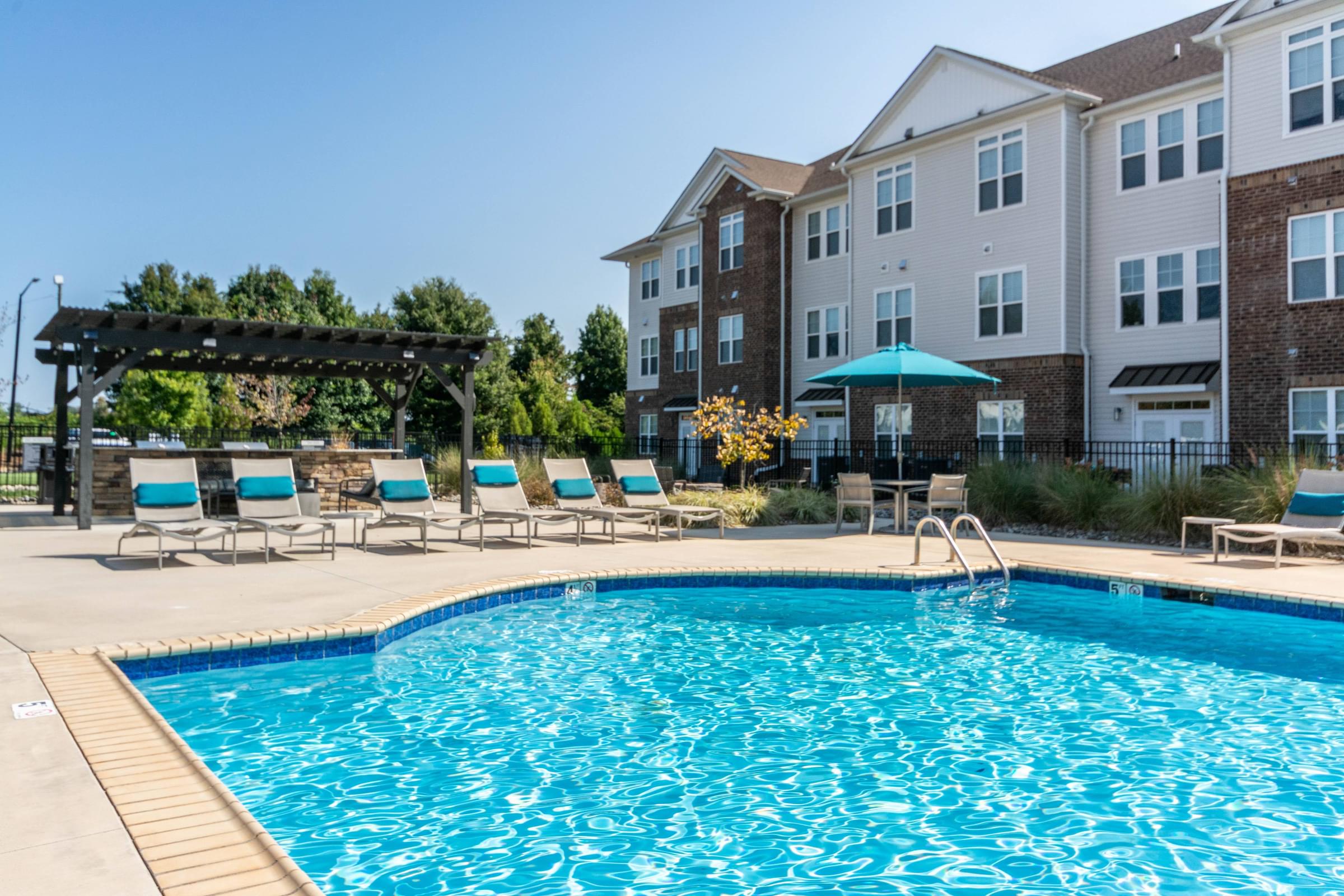 Saltwater Swimming Pool With Expansive Sundeck