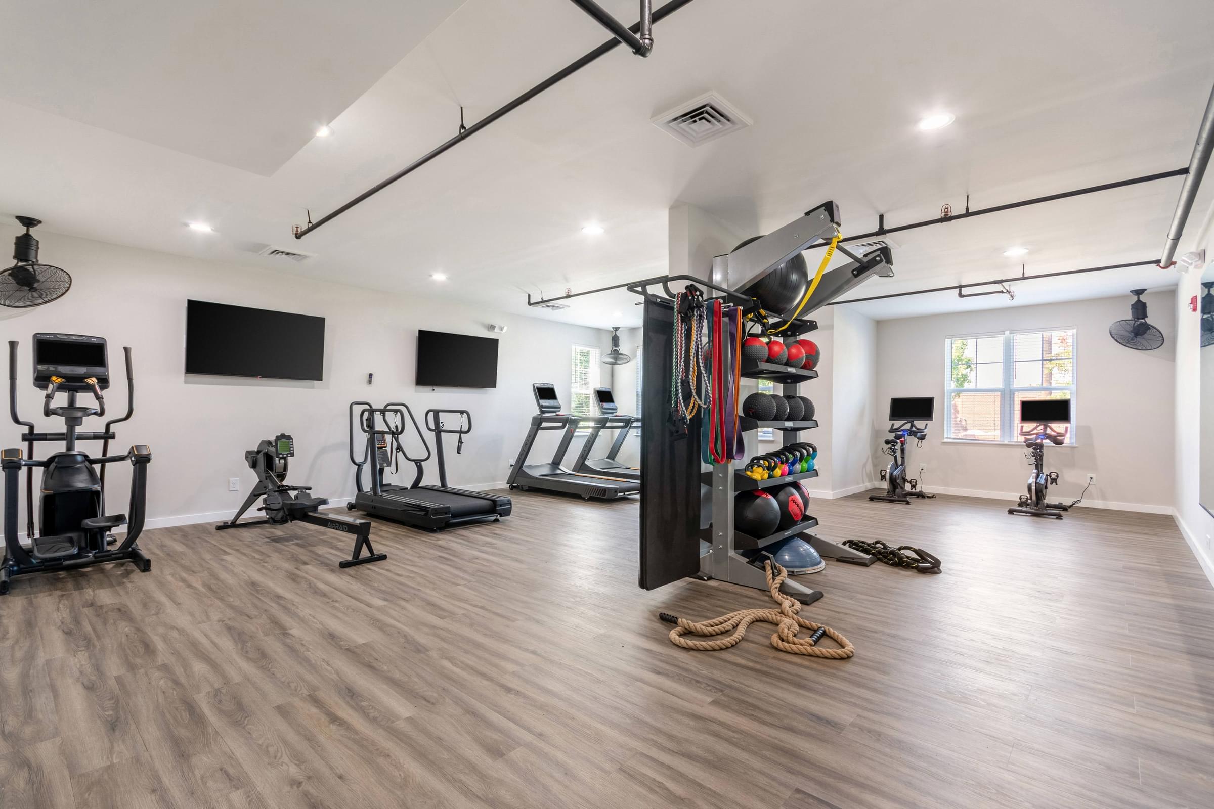 24-Hour Fitness Center With Cardio And Free Weights