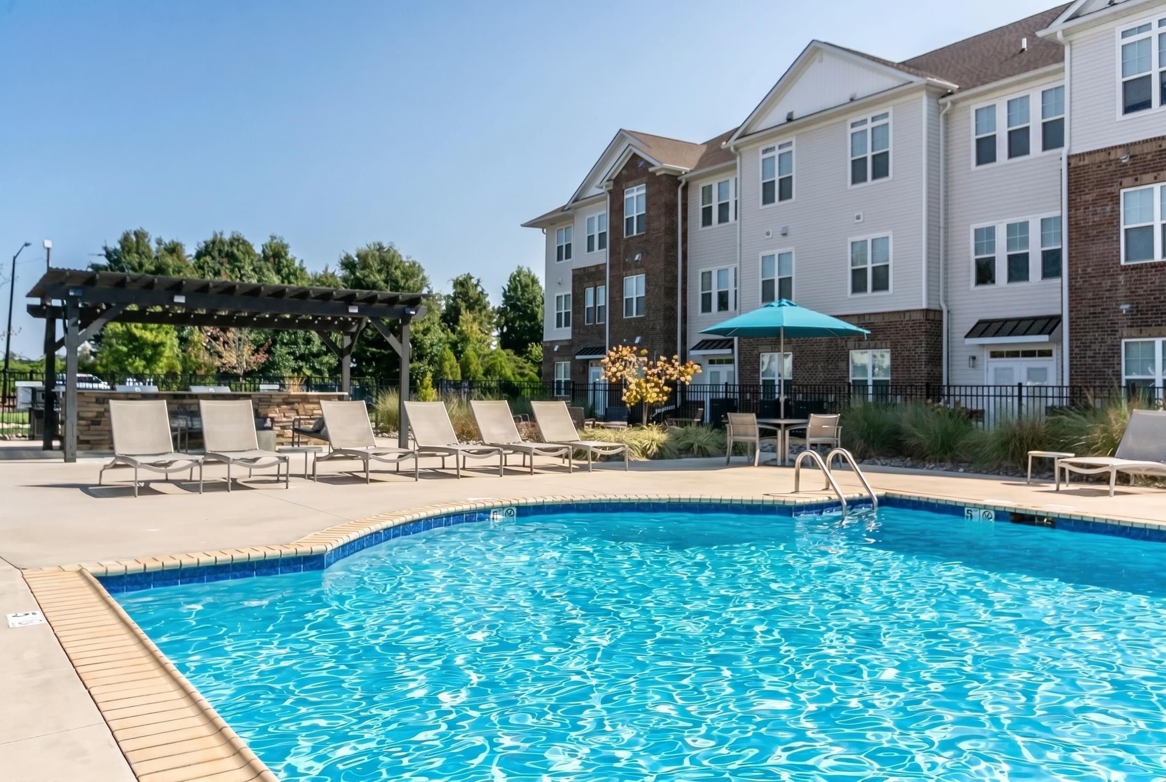 Saltwater Swimming Pool With Expansive Sundeck