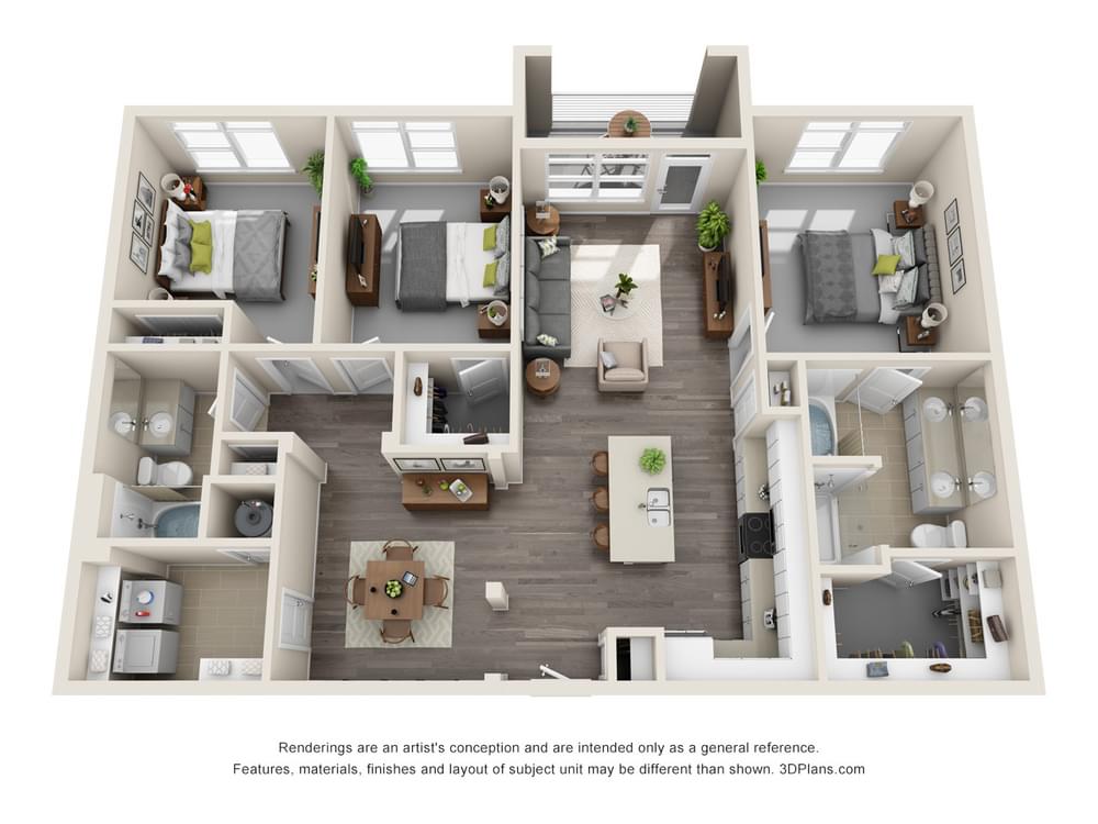 C1 - 3 Bedroom 3 Bedroom image