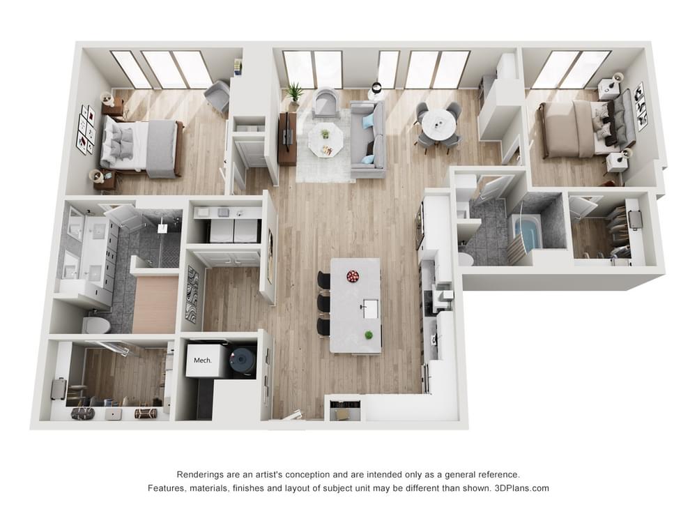 The Caymus floor plan graphic