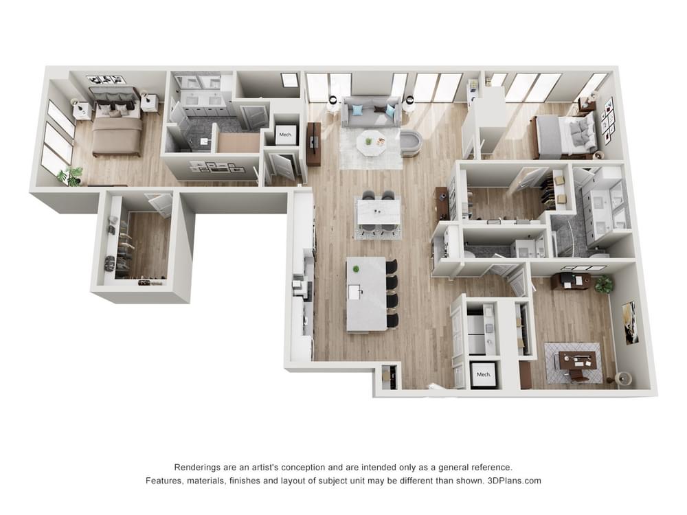 The Petrus floor plan graphic