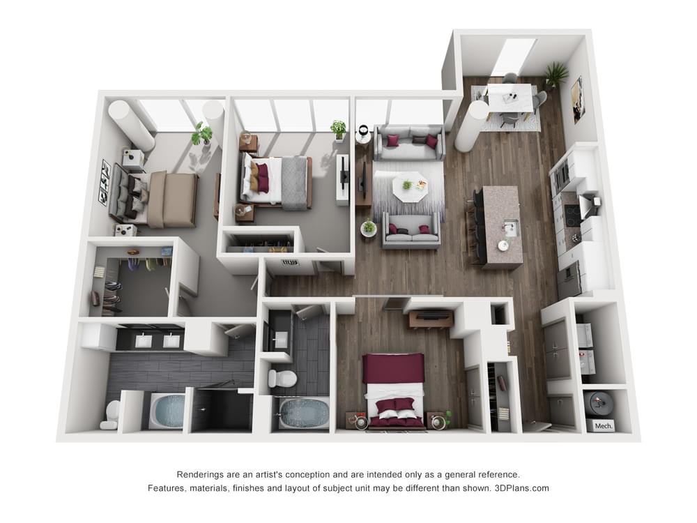 Tower - Boulevardier floor plan graphic