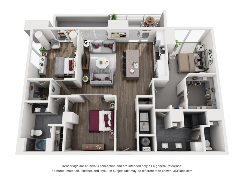 Tower - Uptown Mule floor plan graphic
