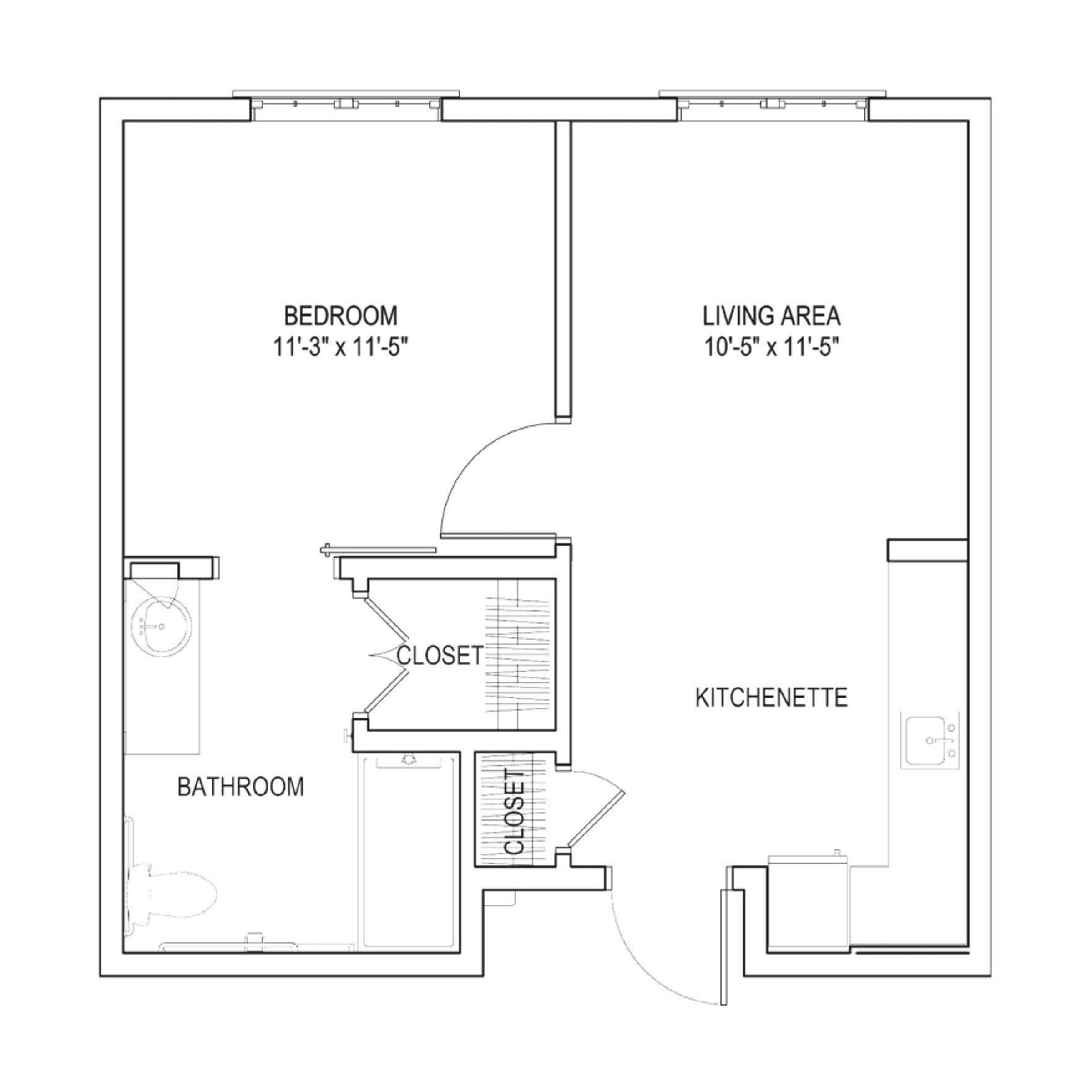 The Claiborne at Newnan Lakes senior living community two-bedroom floor plan