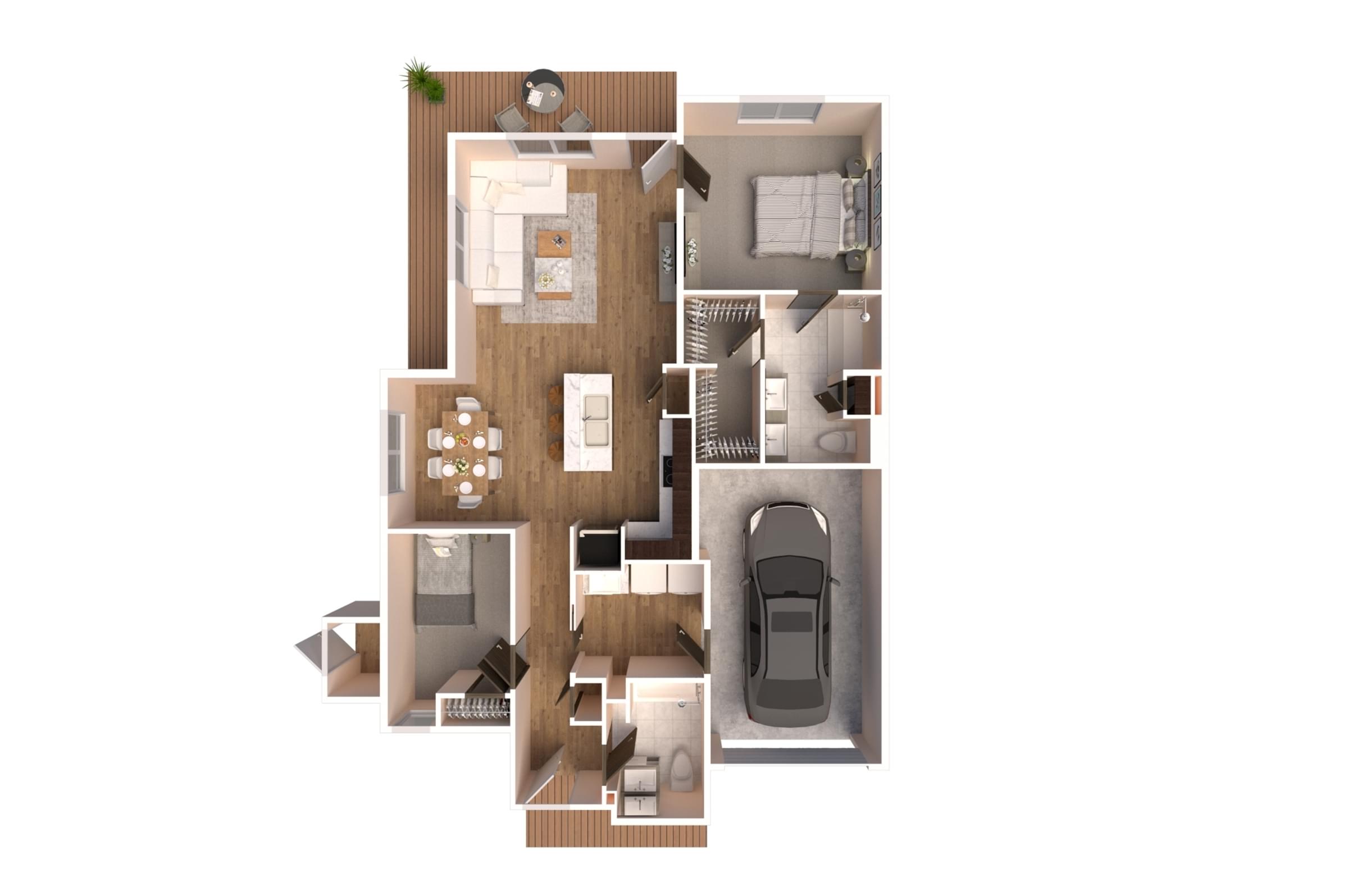 The Preserve at Meridian senior living community two-bedroom floor plan