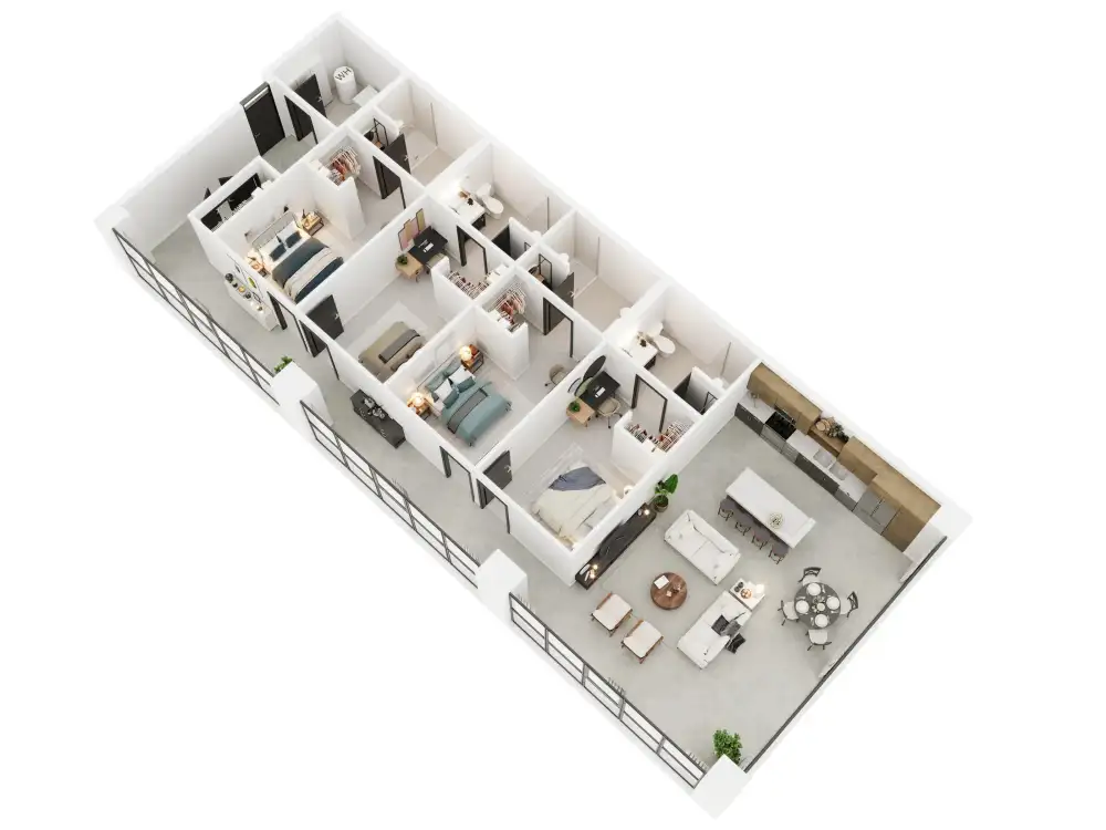 4 Bedroom floor plan image