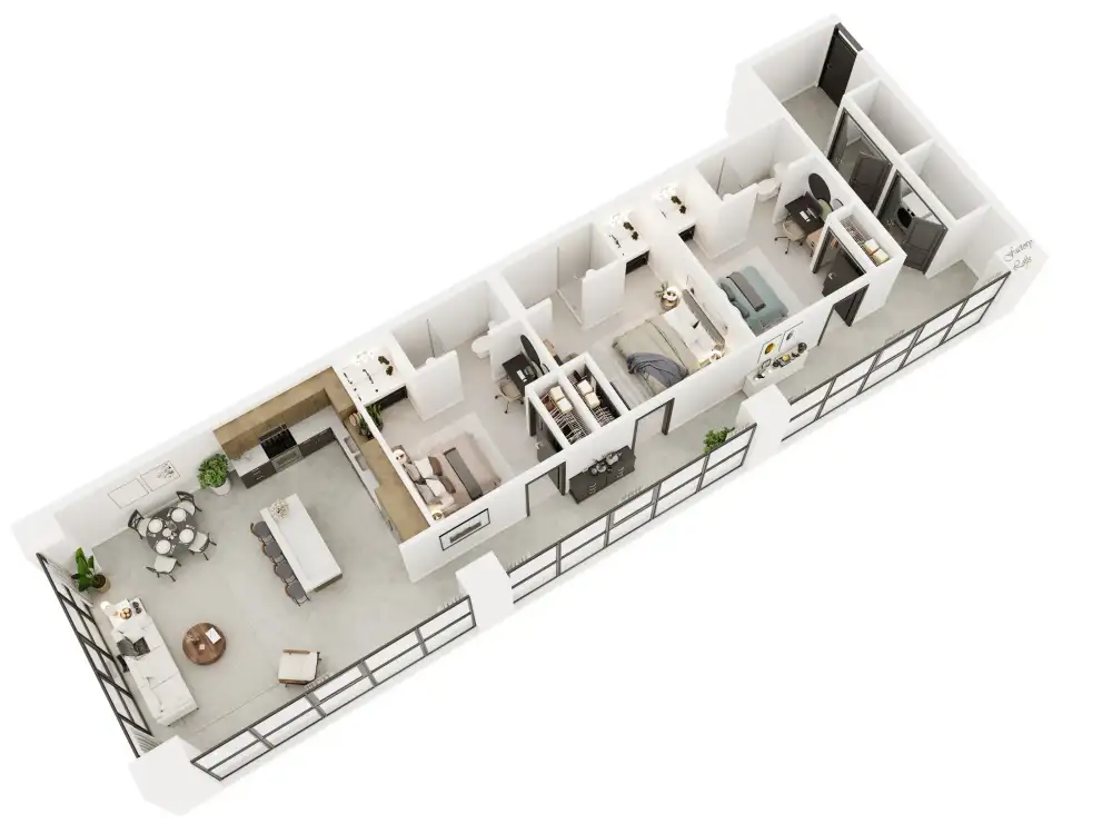 3 Bedroom floor plan image