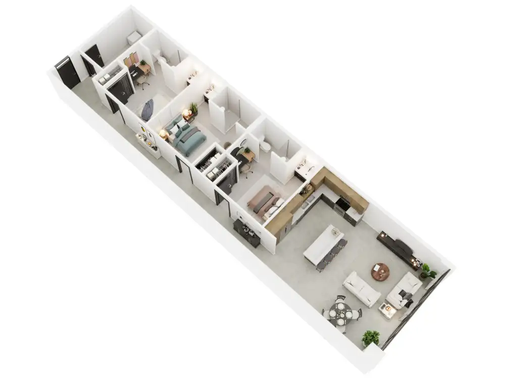 3 Bedroom floor plan image