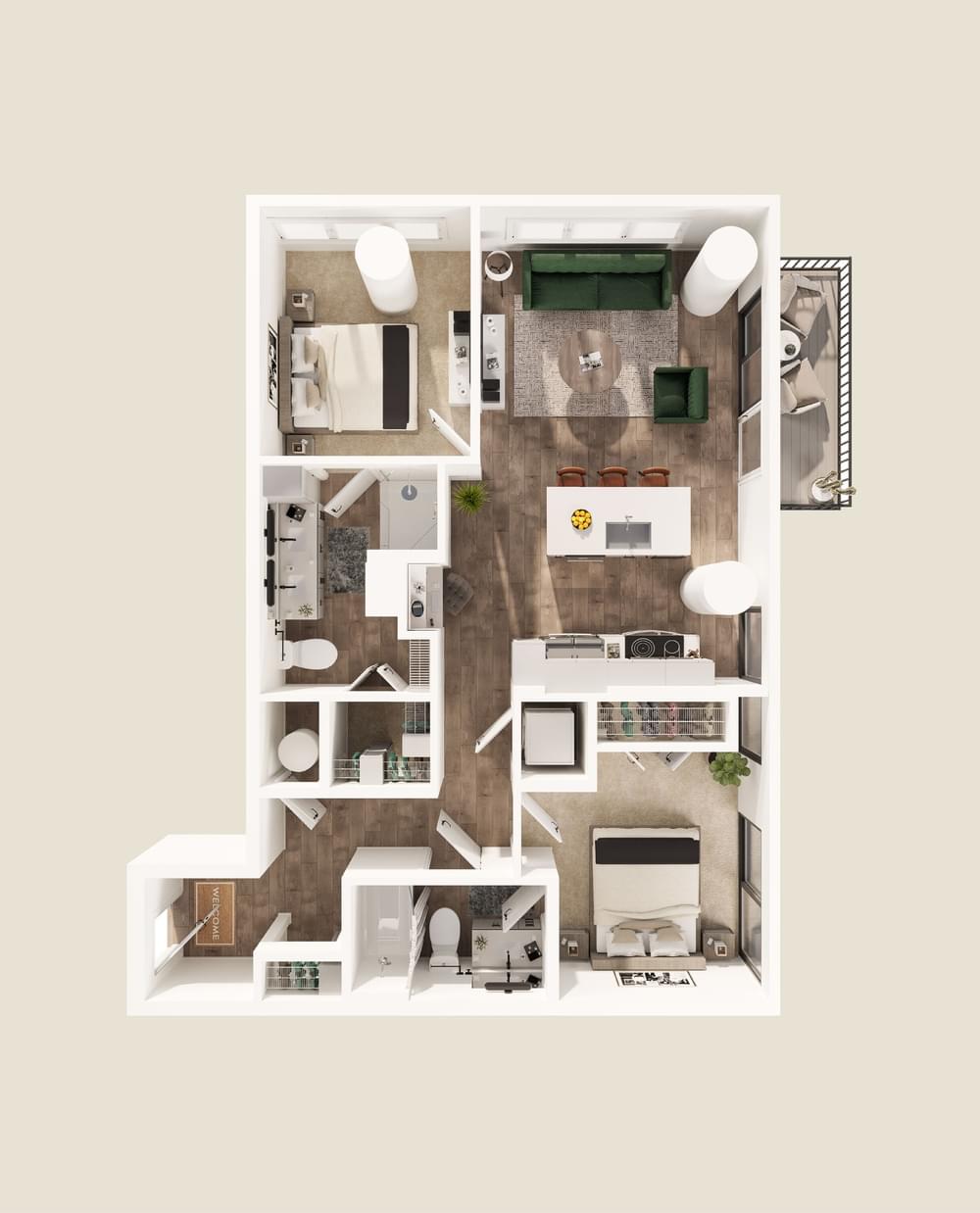 2 Bedroom