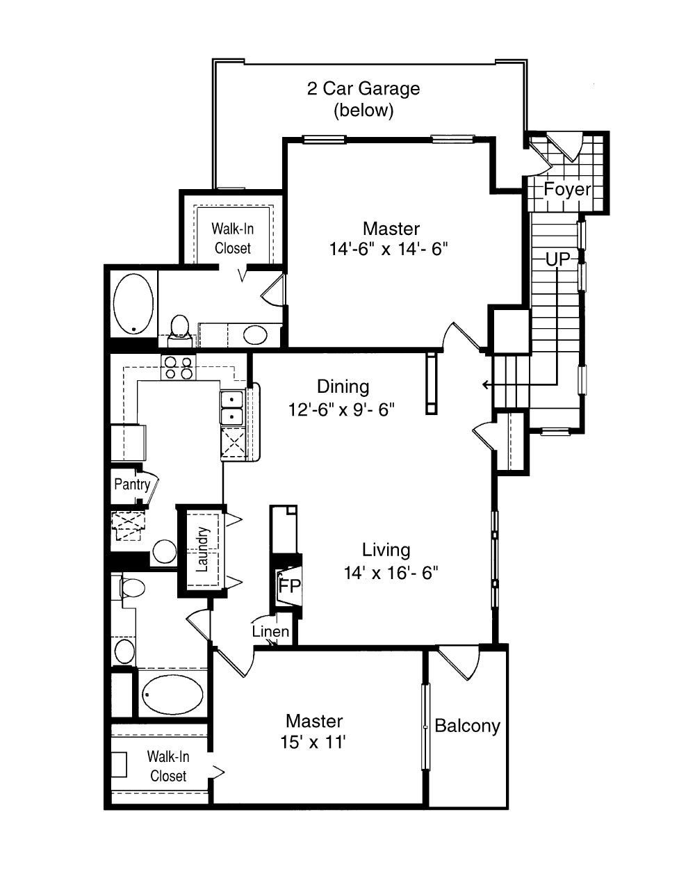 2 Bedroom floor plan image