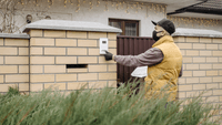 Delivery Person Using Home Alarm