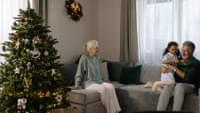 Elderly Couple at Christmas