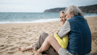 Elderly Couple on a Beach