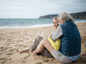 Elderly Couple on a Beach