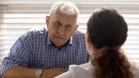 Elderly Person Talking About Diagnosis