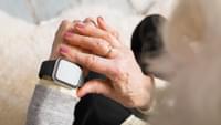 Elderly Person Using Smart Watch