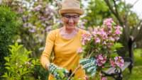 Elderly Woman Gardening