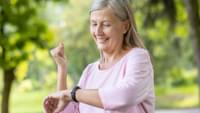 Elderly Woman Wearing Smartwatch