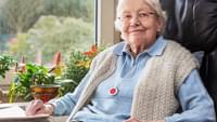 Elderly Woman Wearing a Panic Button