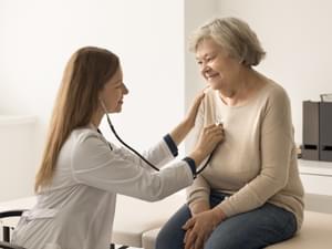Elderly Woman with Cardiologist