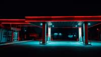 Fuel Station at Night