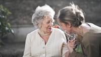 Lady with elderly mother