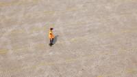 Man in High Vis Working Alone