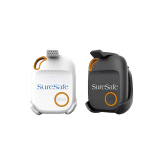 US black and white front belt clip grey bground