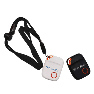 US black and white with orange strap front