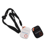 US black and white with orange strap front