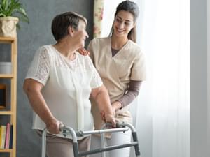 Woman Walking with a Zimmerframe