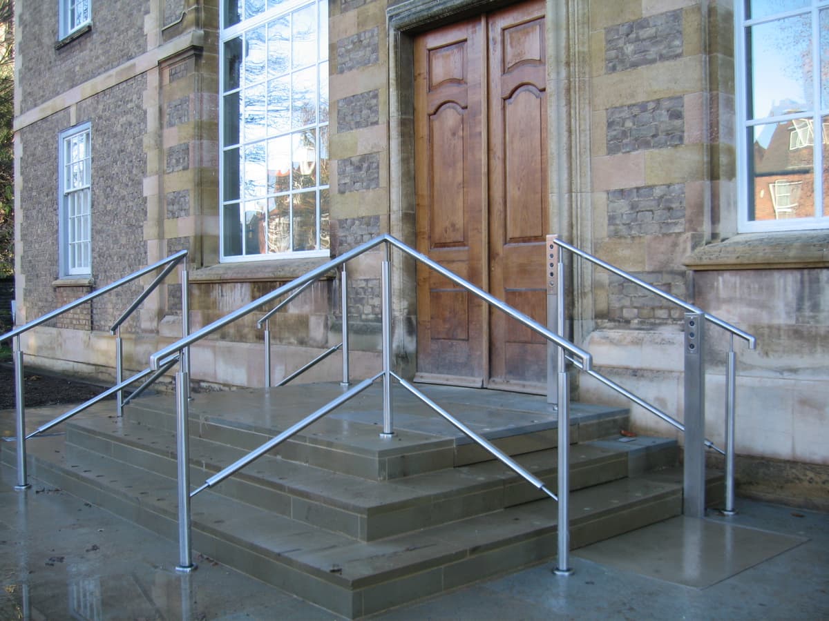 picture of steps outside Scott Polar with stairs out