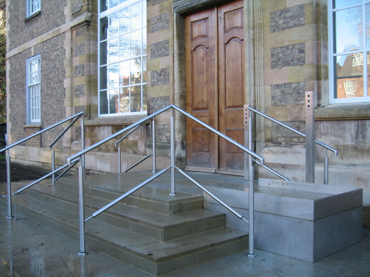 Scott Polar building with Sesame stairs retracted and lift up