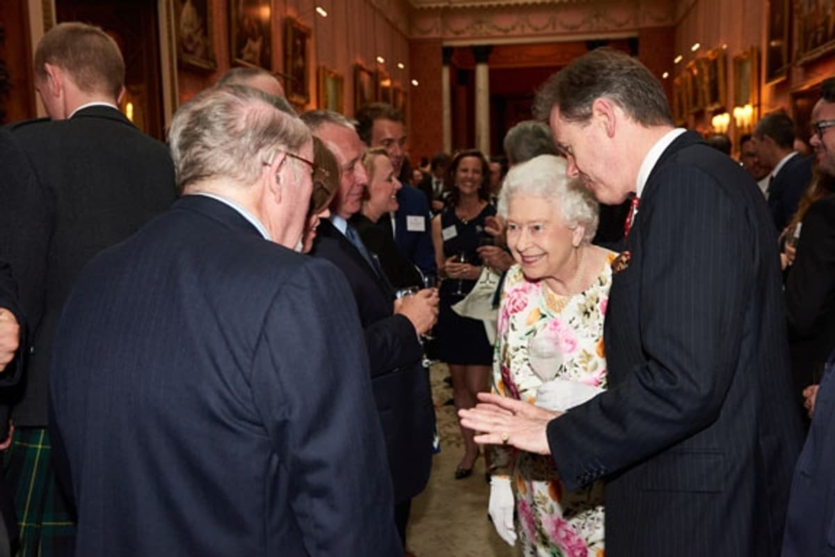Charlie Lyons meeting the queen