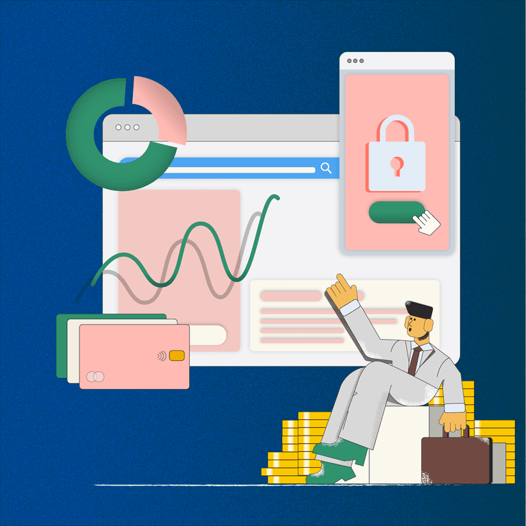 AR professional pointing at an accounts receivable dashboard